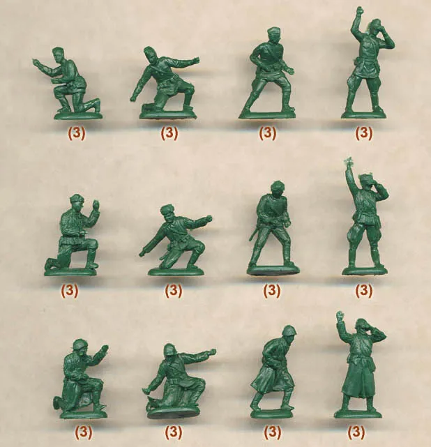 Miniature 1/72 pvc model super mini  WW2 Soldier Model  Russian Soviet Artillery 36pcs/set