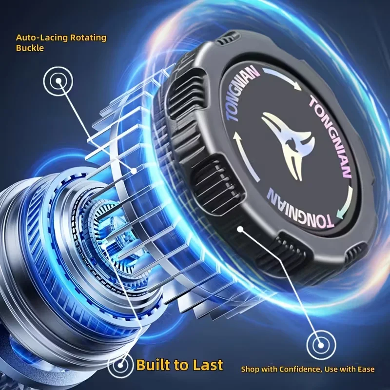 6pcs Set/1 Pair No-Tie Shoe Locks - Rotating Buckles for Sports and Outdoor Shoes - Unisex Quick-Adjust Design - Pre-Installed