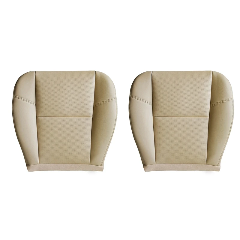 

2X Car Front Driver Side PU Leather Seat Cushion Bottom Seat Cover For Cadillac Escalade 2007-2014 Beige