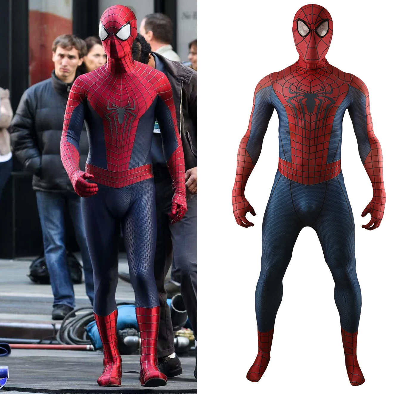 

The Amazing Spiderman2 Cosplay Andrew Garfield Spiderman Costume 3D Printed Spandex Bodysuit Zentai Suit Adult Halloween Costume
