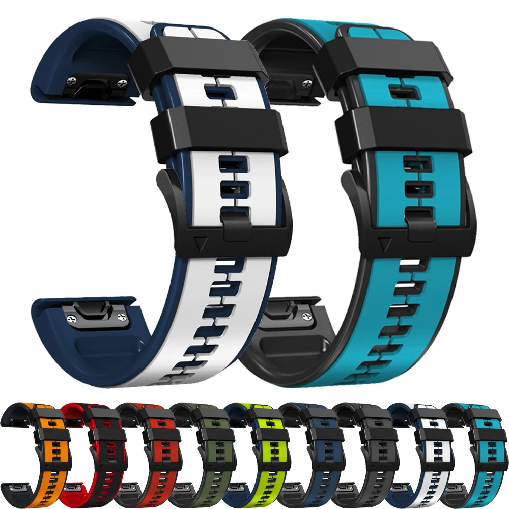 Watch Strap For Garmin Fenix E 8 51/47mm/Epix Gen2/Instinct 2/Forerunner 965 955 Quickfit 26mm 22mm Silicone Watchband Bracelet