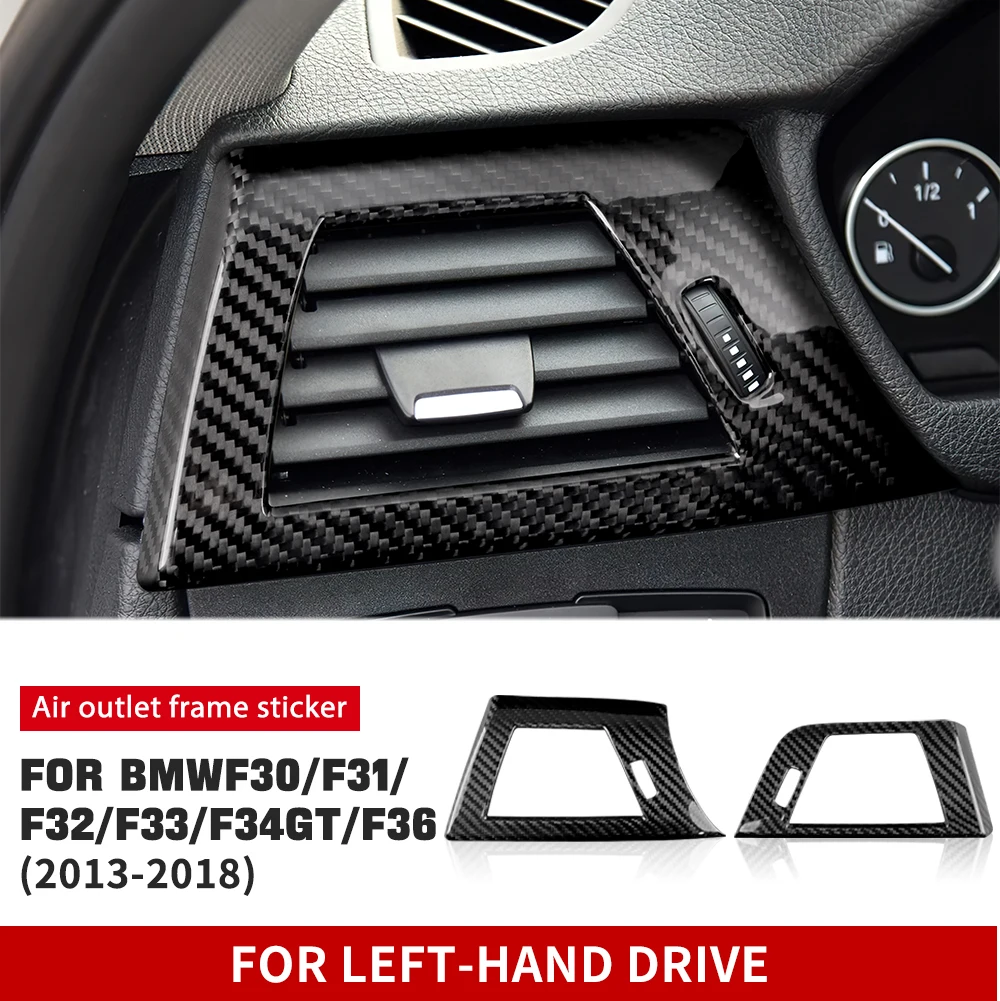 

LHD RHD Real Carbon Fiber for BMW M3 F80 3 4 Series F30 F31 F32 F33 F34 F36 2014-2018 Car Side Air Conditioning Vent Cover Frame
