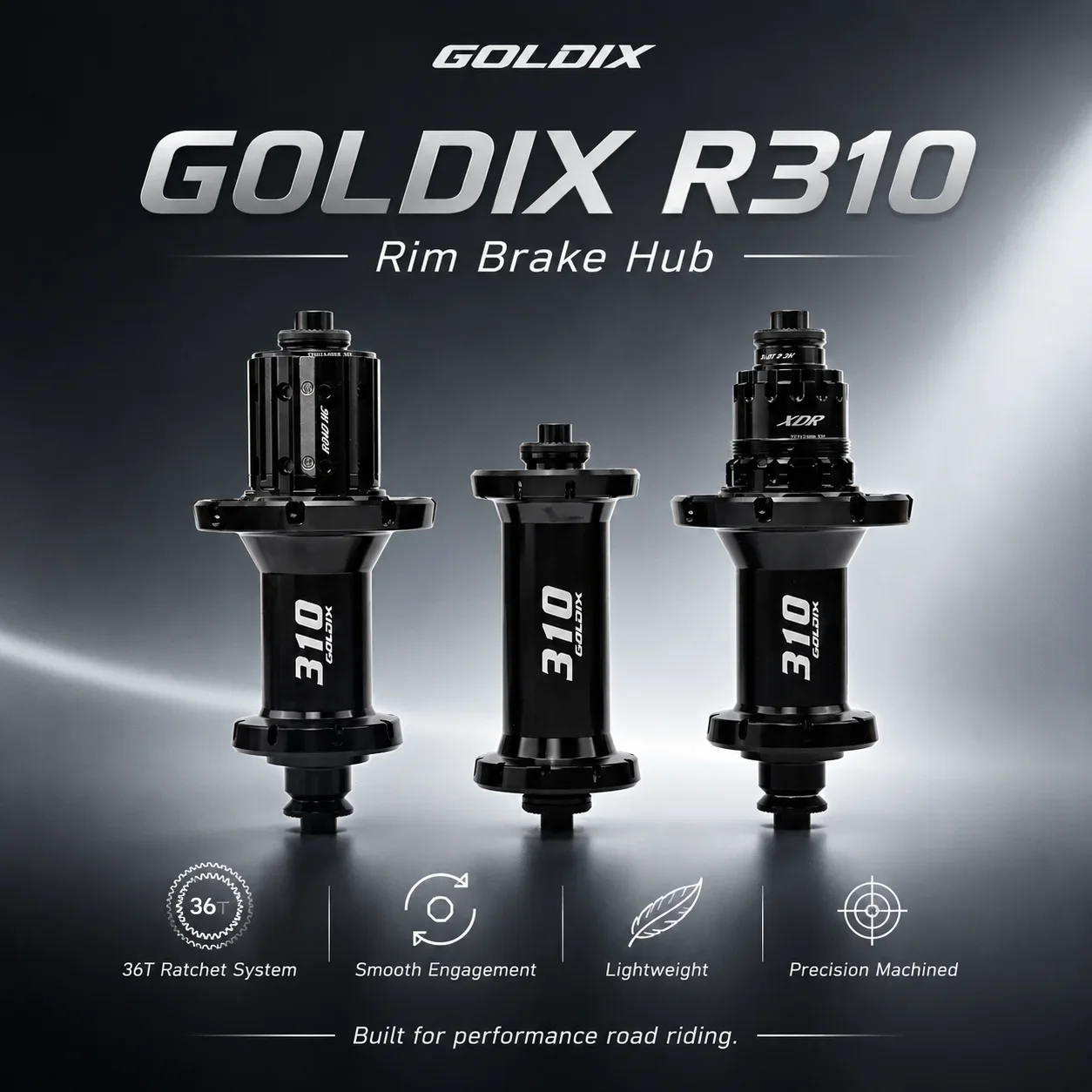 

GOLDIX new lightweight R310 20/24 hole ratchet 36T V-brake hub is suitable for SHIMANO and SRAM 11/12 speed bicycle accessories