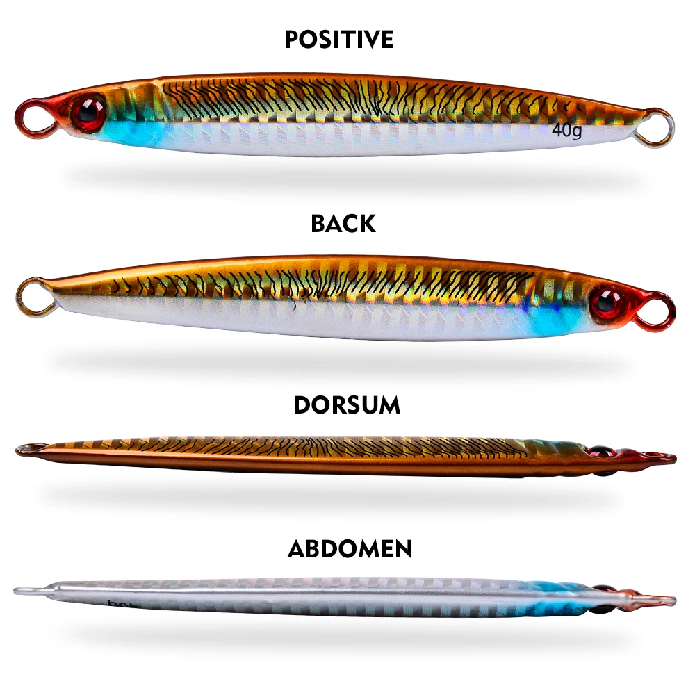 Jigging Shore Casting Seebarsch Angeln Harter Köder Angeln Köder Tackle 1pc Schnell Sinkende Metall Jig 14g 17g 21g 28g 40g Köder – Detail 8
