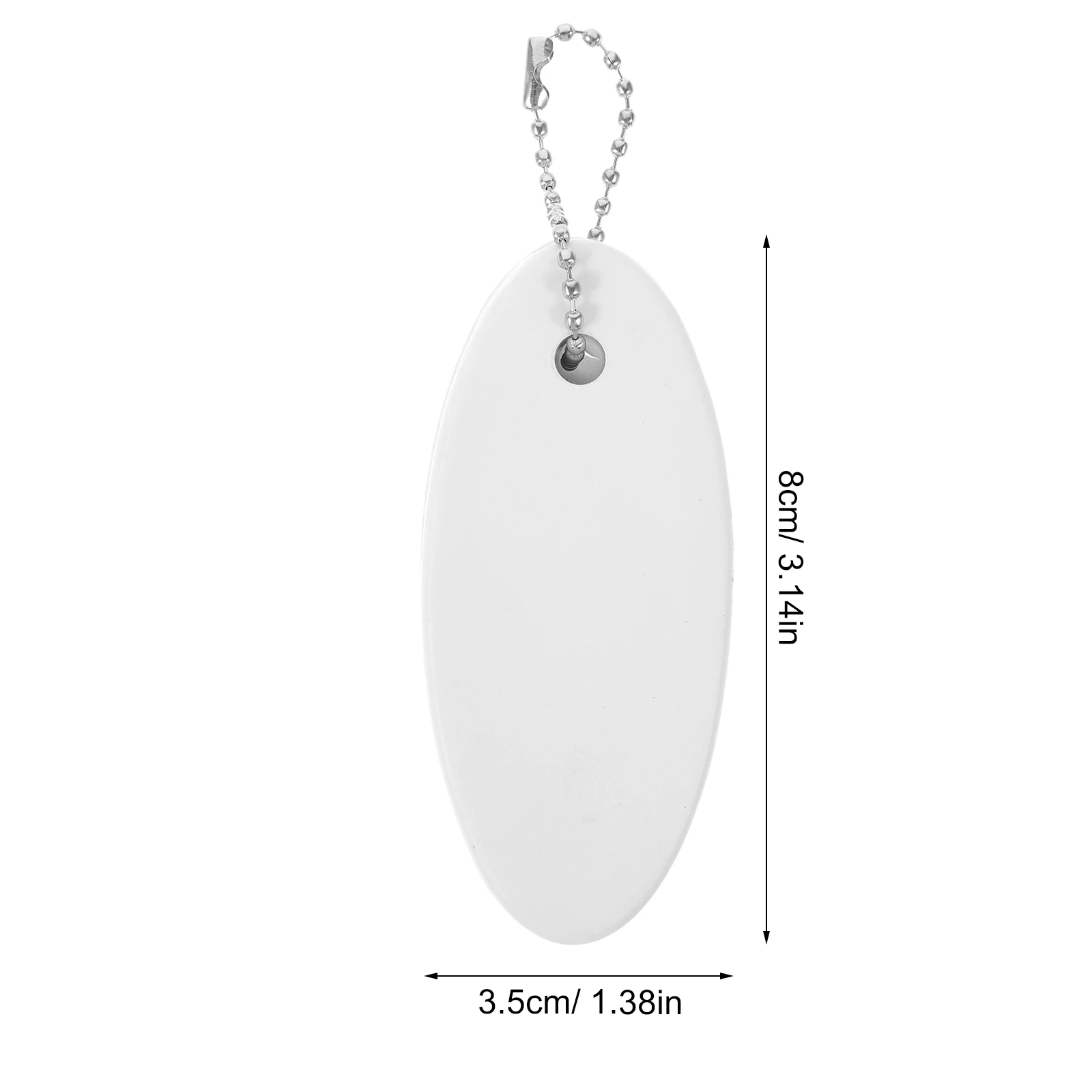 5 قطعة سلاسل المفاتيح العائمة اللون مشرق البيضاوي لوح التزلج تصميم بولي سبائك الألومنيوم دائم الرياضات المائية حلقات المفاتيح القوارب الصيد #2