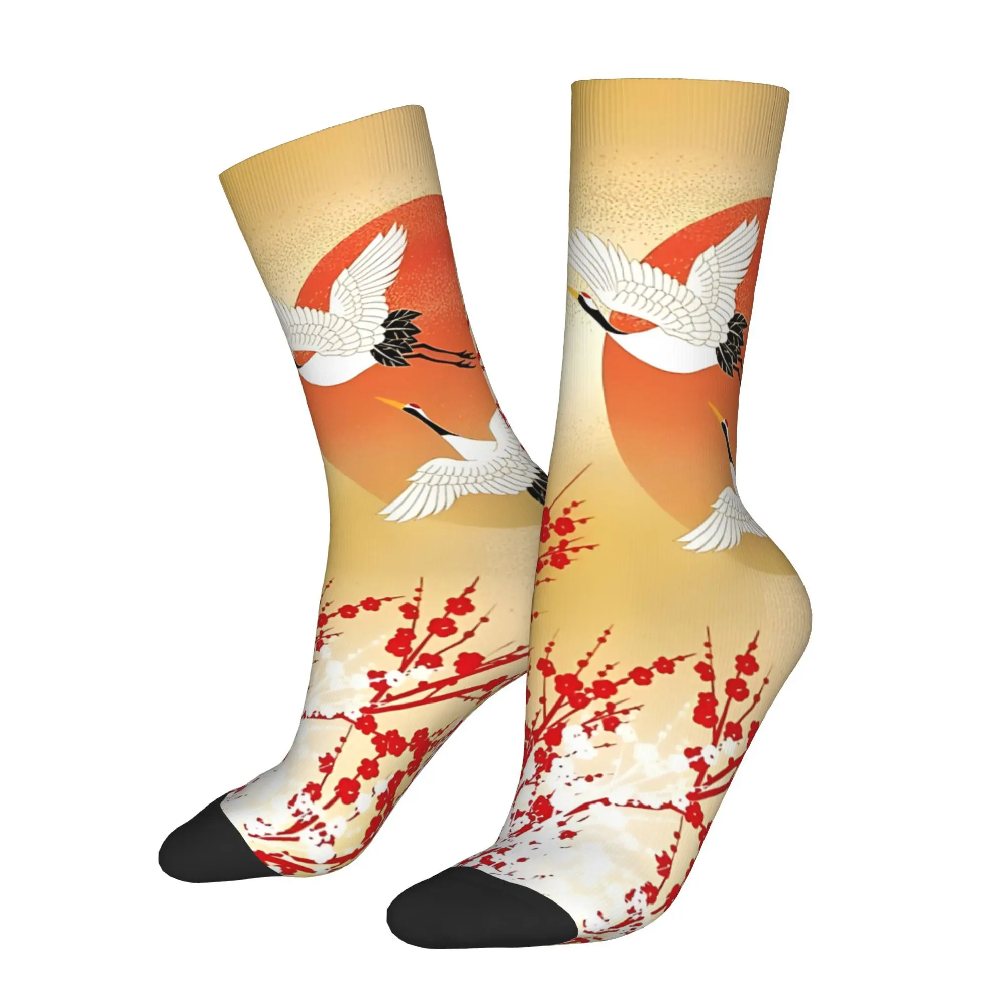 

Japanese Style Men Novelty Athletic Socks Cycling Design for All Seasons
