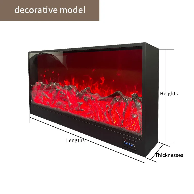 Electric Fireplace Wall Mounted and Recessed with Remote Control Ultra-Thin Wall Fireplace Heater