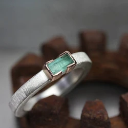 Original Designer Vintage Fresh Mint-Green Crystal Square Rings for Women Light Luxury Jewelry Elegant Banquet Party Gifts