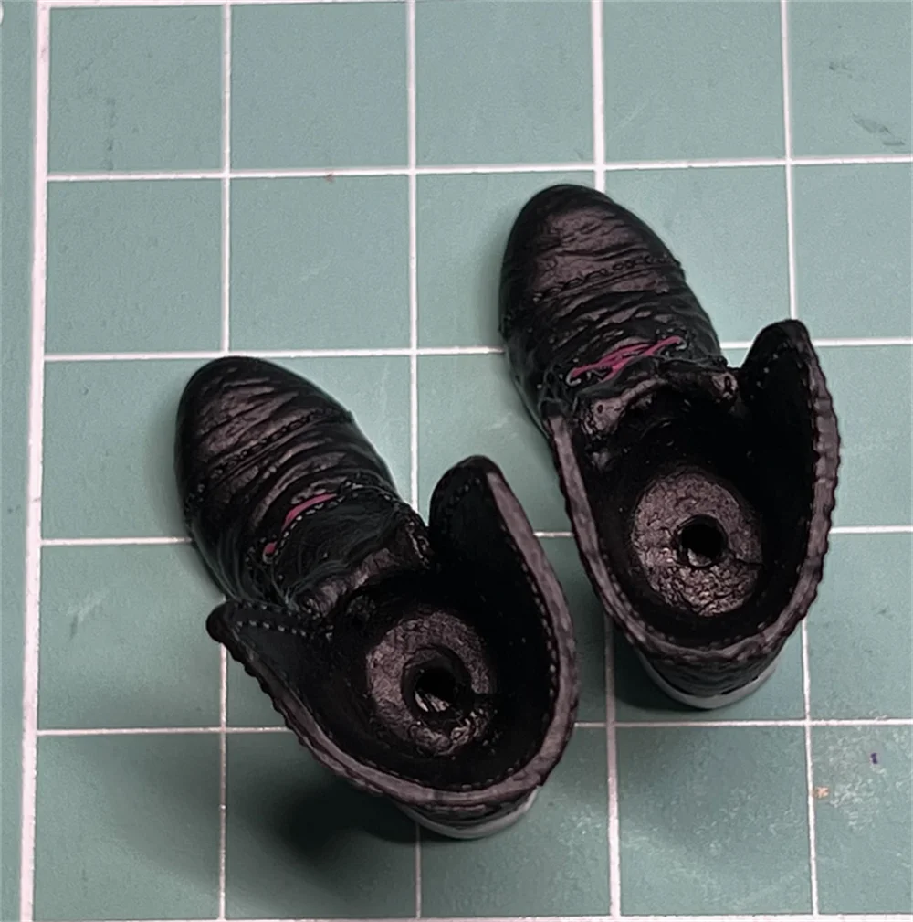 Gorąca sprzedaż 1/12 3ATOYS lalka wąż czarne solidne buty akcesoria do butów materiał PVC dla 6 "figurka scena komponent DIY