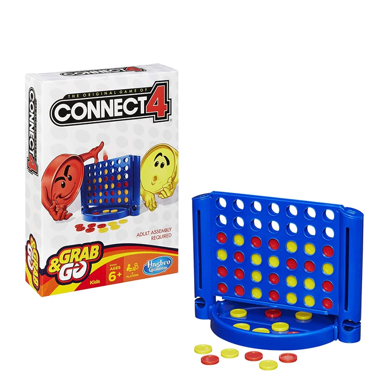 

Hasbro Gaming Connect 4, игра Grab and Go, оригинальная версия, настольная игра для английской вечеринки