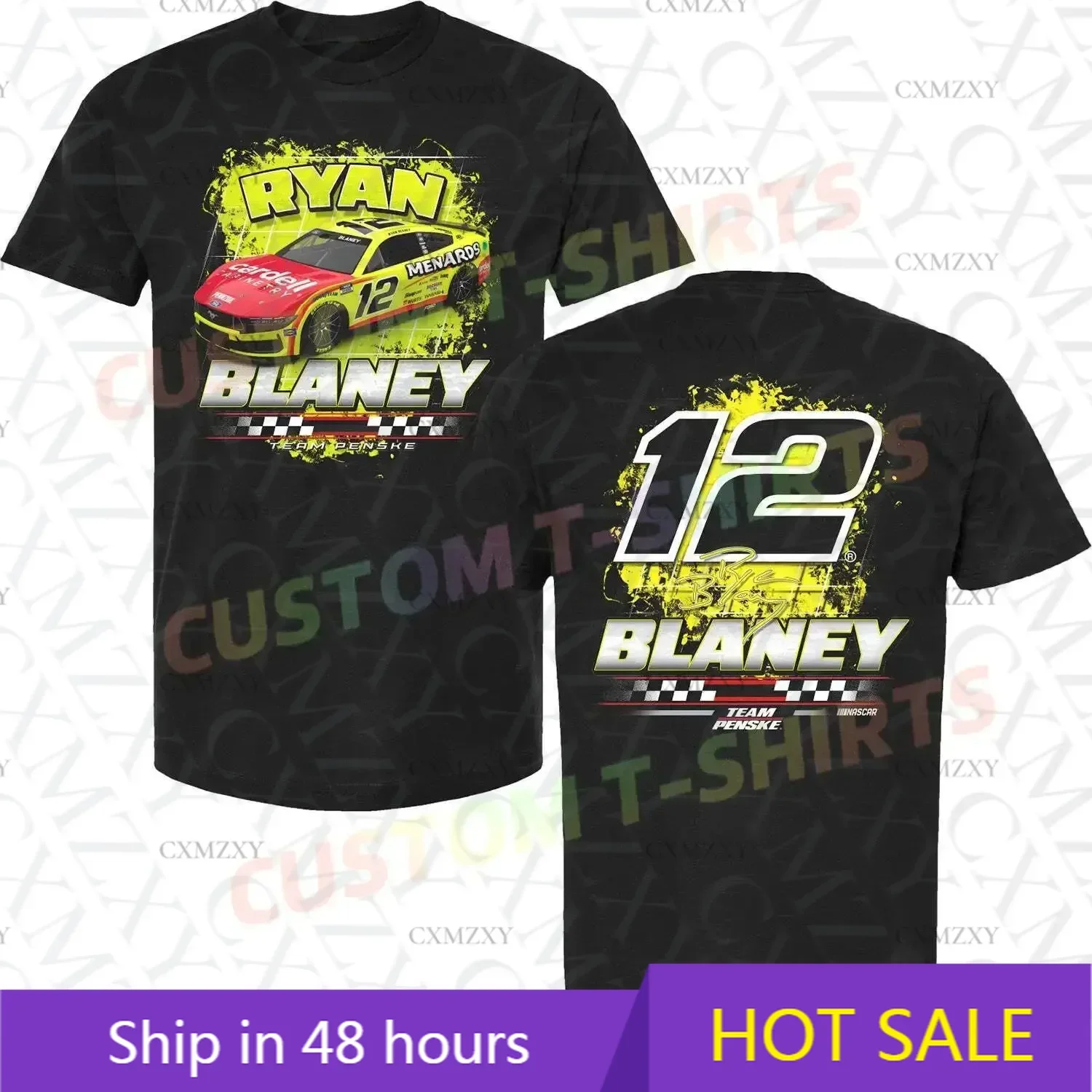 

Ryan Blaney 2025 Menards Motorcycle Logo High Quality 100% Cotton T-shirt S-3XL