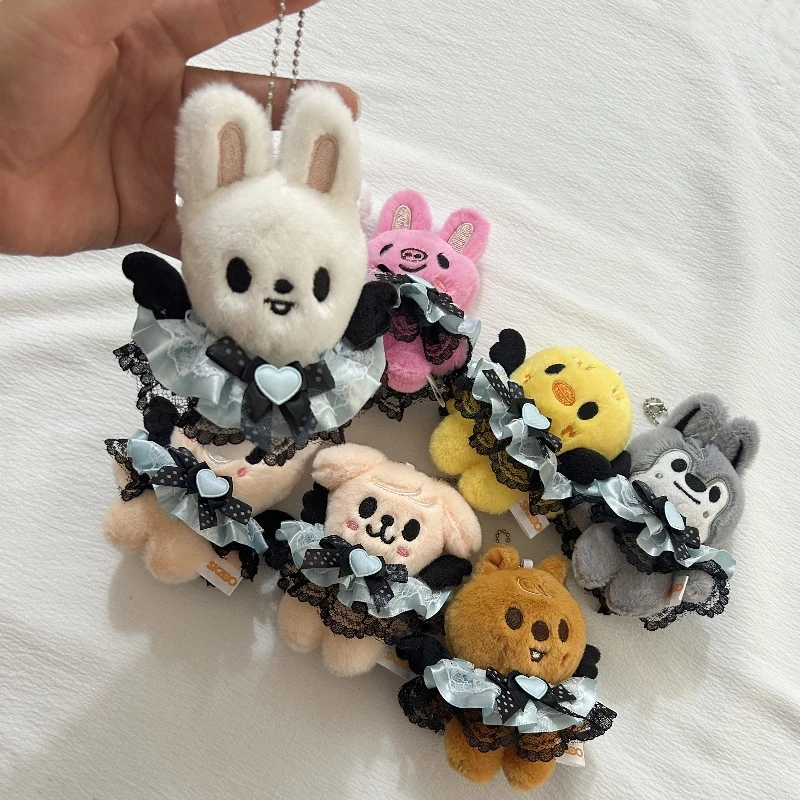 أفخم دمية المفاتيح Skzoo الضالة الاطفال أفخم الكرتون محشوة دمية على شكل حيوان قلادة على ظهره لعبة قلادة غرفة الديكور هدية #4