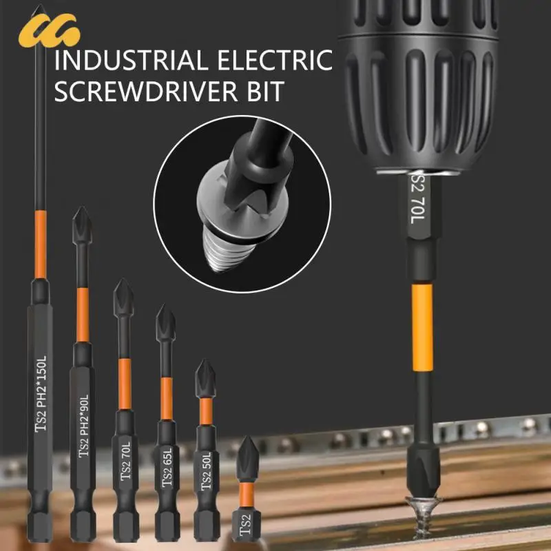 Black Screw Electric Screwdriver Set 25 50 65 70 90 150mm Impact Strong Magnetic Batch Head Cross High Hardness Hand Drill Bit