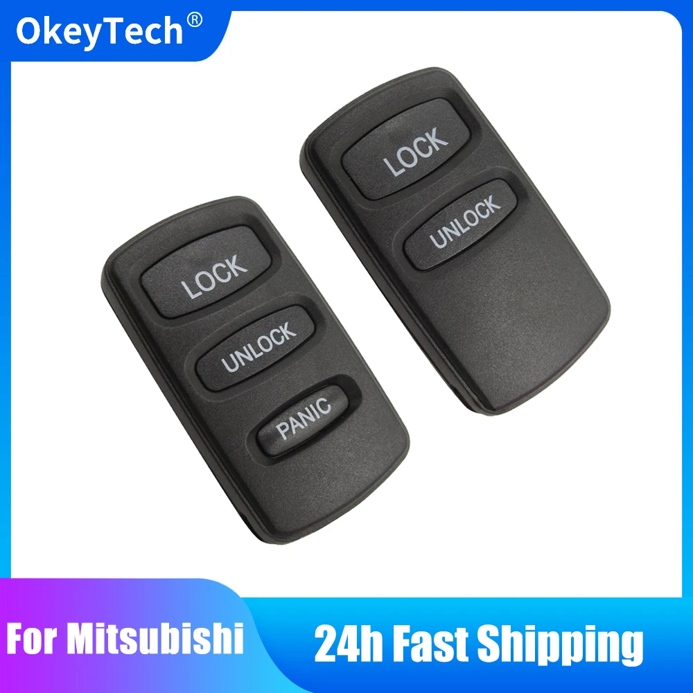 

OkeyTech 2/3 Buttons Remote control Key Shell Key Case Cover Fob For Mitsubishi Lancer Outlander Pajero V73 Galant Montero Sport