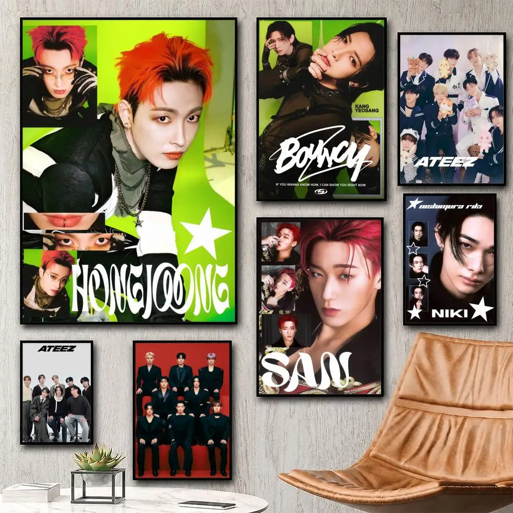 popular kpop ATEEZ Poster Poster HD Waterproof Self-Adhesive Wall Art - Versatile Decor for Any Space|Perfect Gift Idea