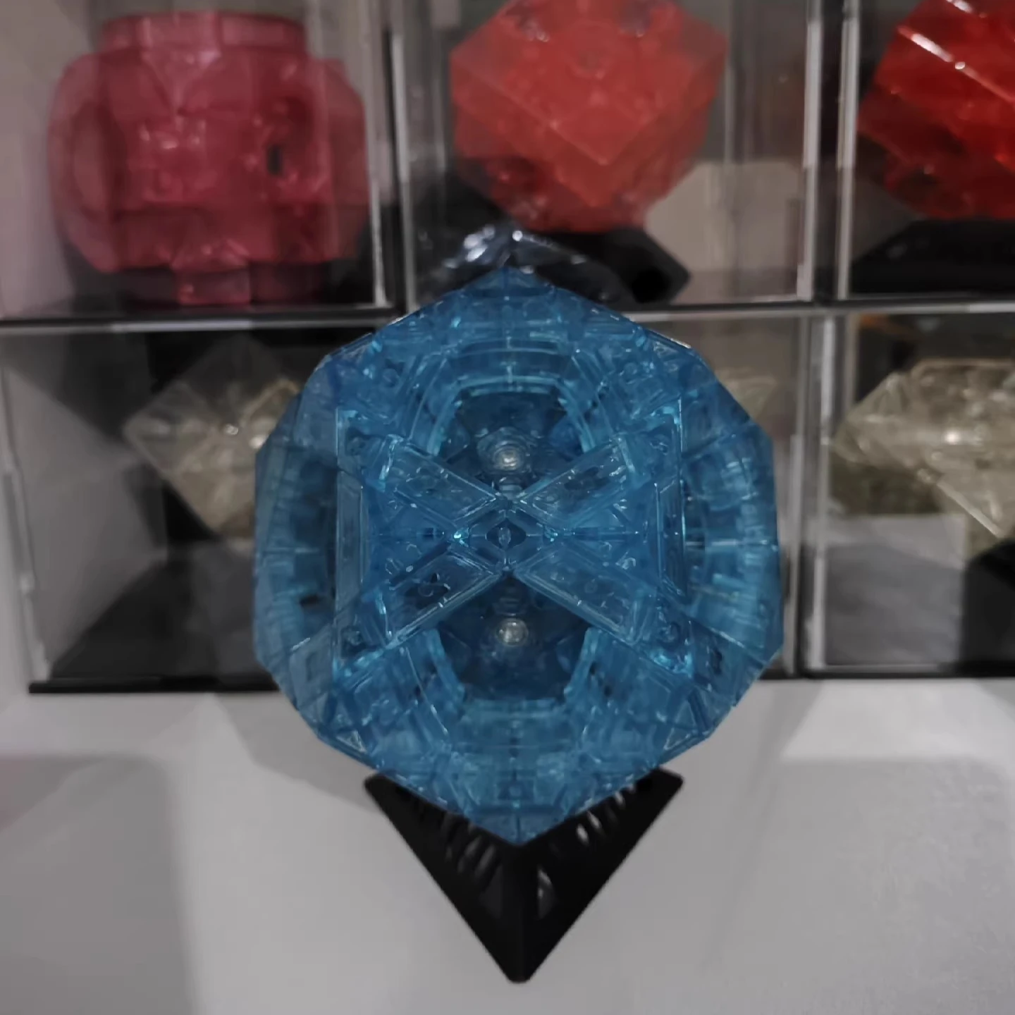 Limited Edition Mf8 Blue Through Multiple Megaminx Cube Transparent Blue Collection Cube  Toys for Kids