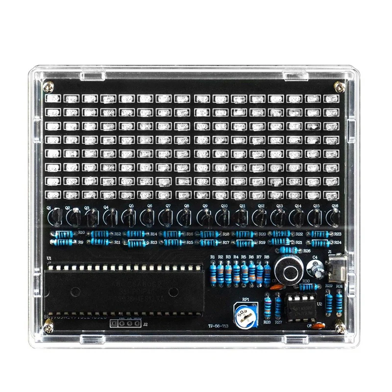

A15F-DIY Sound Control LED Music Electronic Kits Audio Frequency Display PCB Soldering Project Practice DIY Electronic Kit