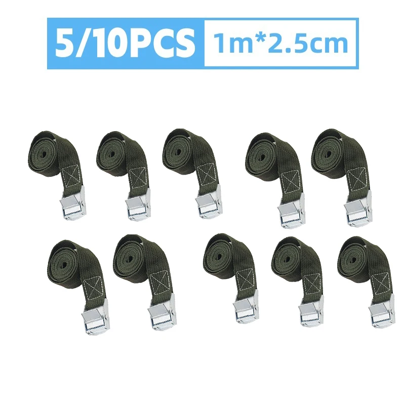 Image of 1m Ladungssicherungsgurte mit Schnalle, Spanngurte für Motorrad, Auto, Fahrrad, Metall-Abschleppseil, Robuster Ratschengurt für Gepäck und Taschen