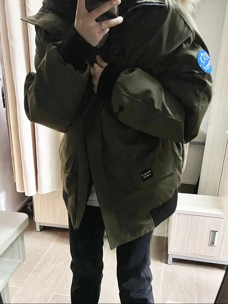 

Parkas Curvy Womens Autumn Heated Casual Slim-Fitting Puff-Feel Outdoor Natural Soft Thicken Medium-Length Elegant Pockets Trend