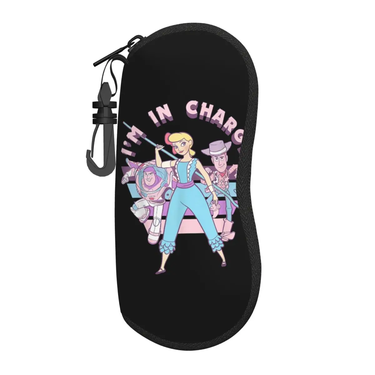 Toy Story Little Bo Peep I'm In Charge Glasses Case Men Women Travel Zipper Eyewear Storage Box Small Glasses Box