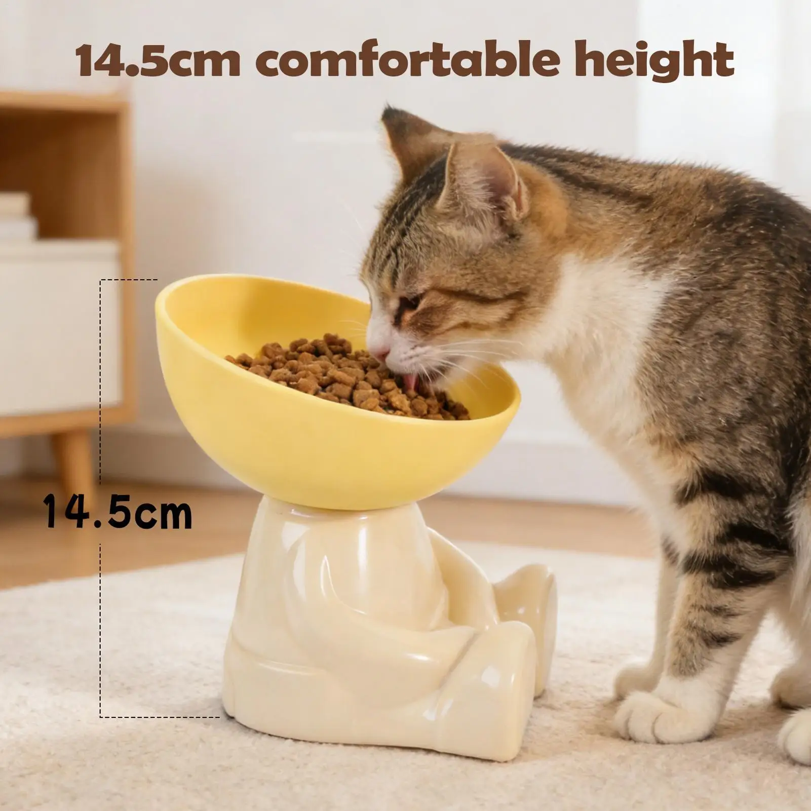 

Pet Feeding Cat Bowl Creative Tilted Mouth Dog Food Feeding Basin Non-slip Multi-use Pet High Foot Bowl Water Container