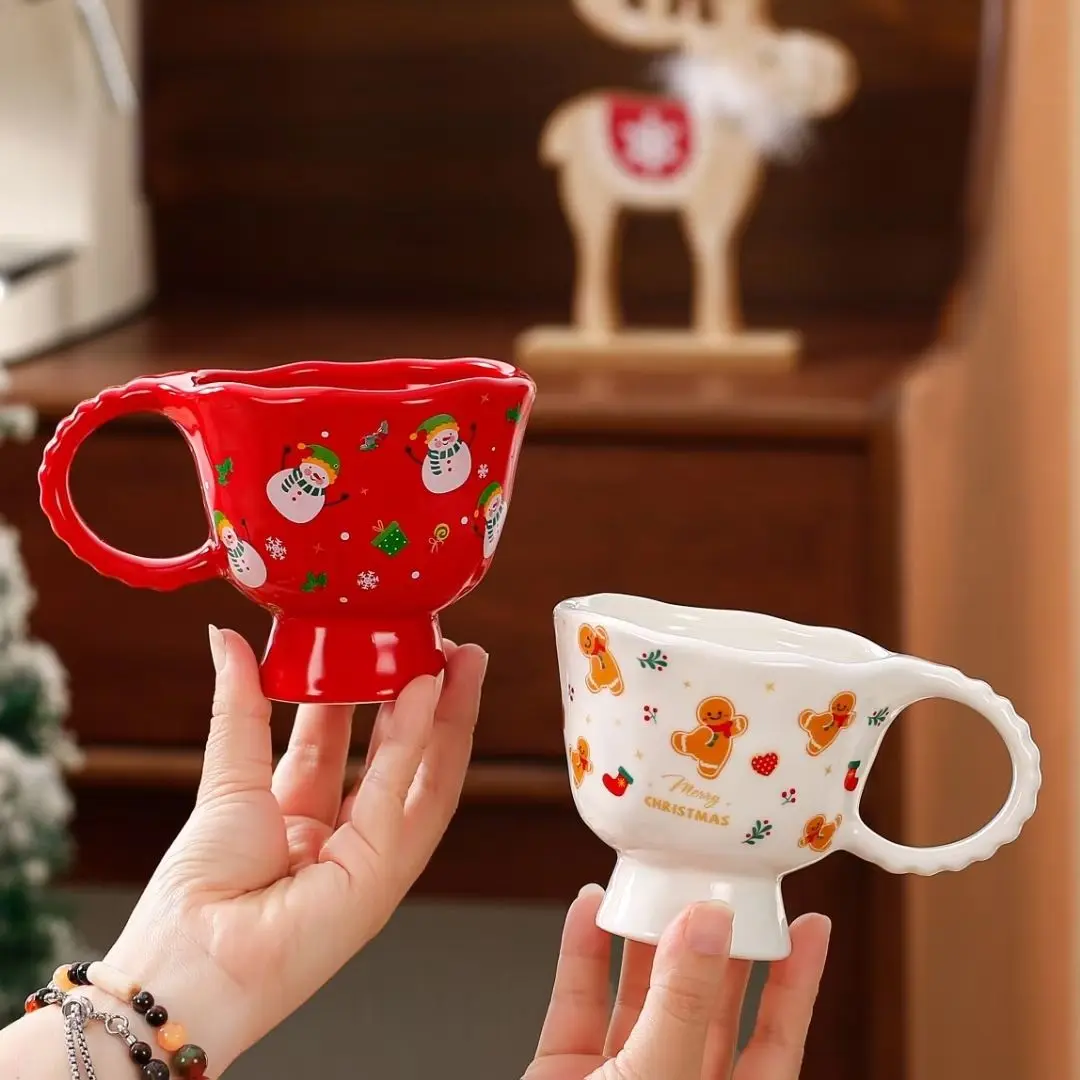 

Christmas Mug Christmas Gift Children's Household Premium Cute Milk Breakfast Girl Heart Water Cup Drinkware