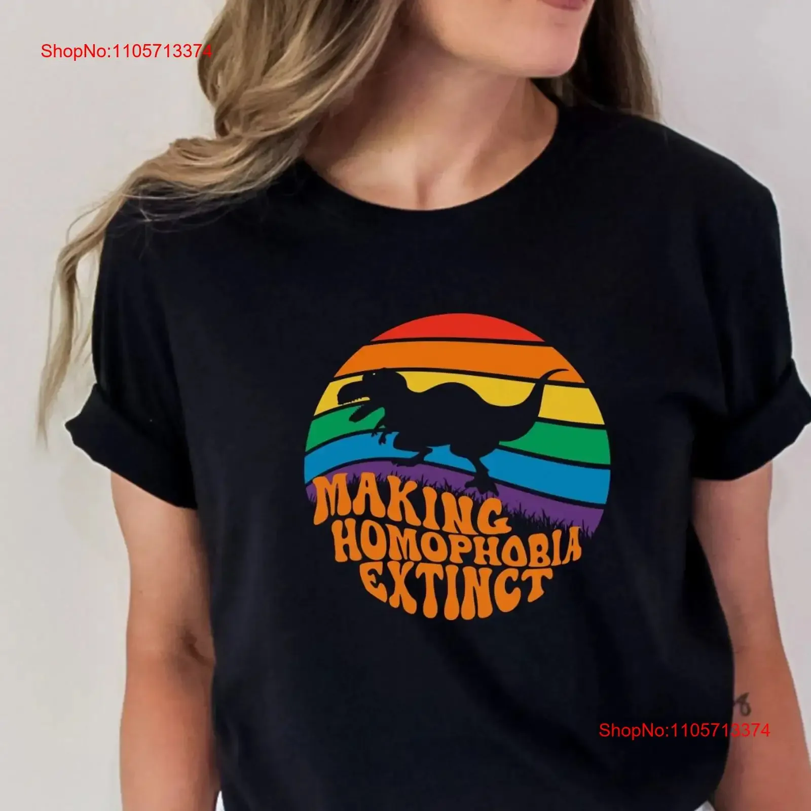 Anti Homophobia T Shirt Gay Pride Make Extinct Equality Human Rights LGBTQ Ally LGBTQIA Lesbian s vintage Washed Versatile