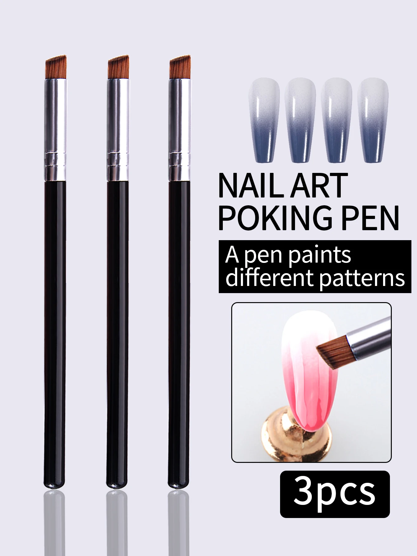 Farbverlauf Wisch nagel bürste Kunst pinsel für Maniküre UV-Gel politur Zug farbe Holz stift Nagel werkzeuge Zubehör Set
