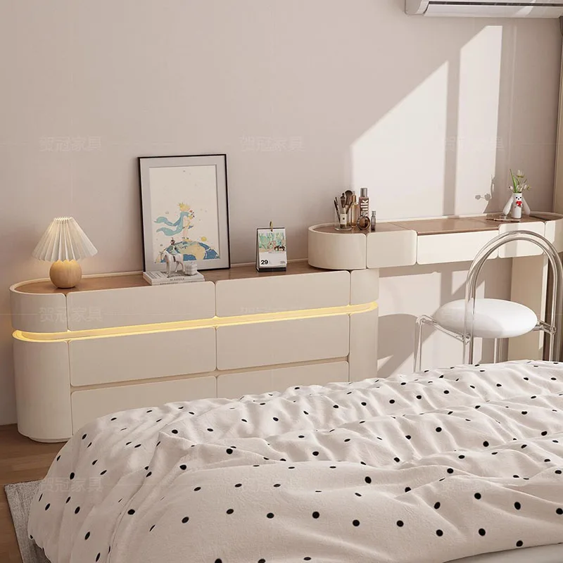 

Mobile Cosmetics Dressing Table Beauty Bedroom Storage Drawers Makeup Luxury Vanity Table Women Penteadeira Trendy Furniture