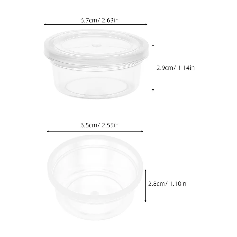 30 Pcs Storage Bins with Lids Round Plastic Containers Bead PP Clear Sample Cylinder Stackable Jewelry Case