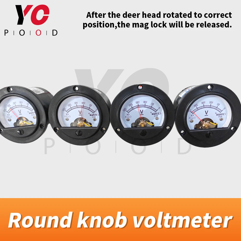 Escape room puzzle knob prop escape game voltmeter when move knob to correct digit to open mag lock