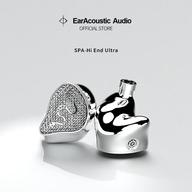 EarAcoustic Audio SPA-Hi End Ultra IEM Zinc Alloy HiFi Earphones 11.4mm Ti + Si Diaphragm Dual Magnet Sound Chamber