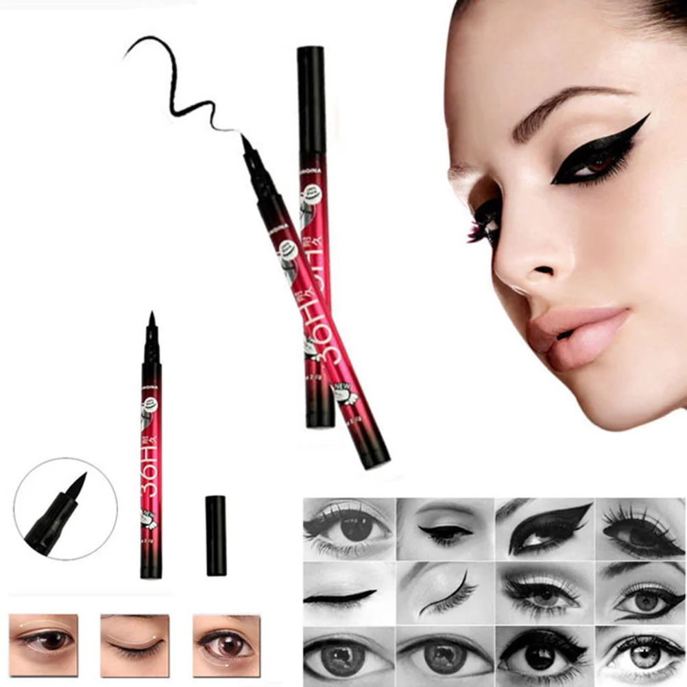 Wasserfester flüssiger Eyeliner-Stift, Augen-Make-up, Kosmetik (schwarz), flüssiger Eyeliner-Stift, Eyeline