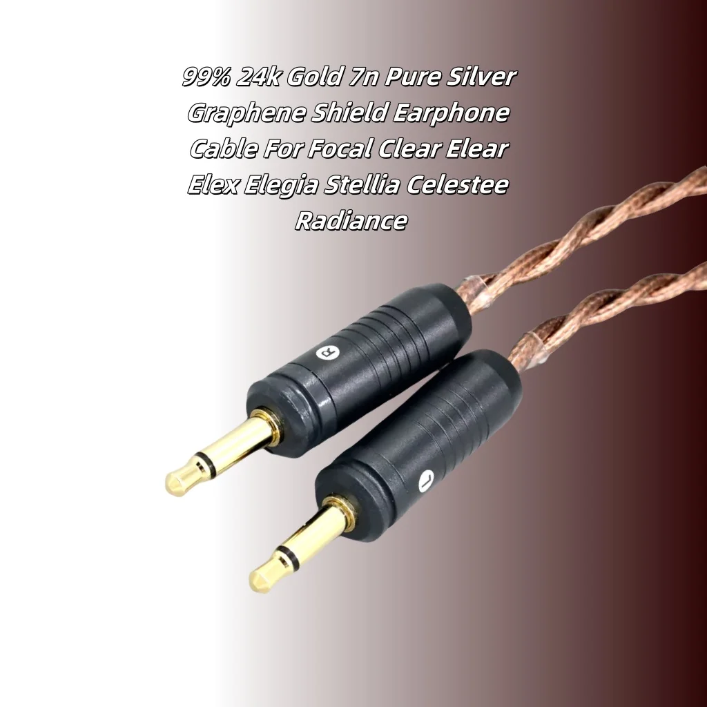 99% 24k الذهب 7n الفضة النقية الجرافين درع سماعة كابل ل البؤري واضح Elear Elex Elegia Stellia Celestee Radiance 8526