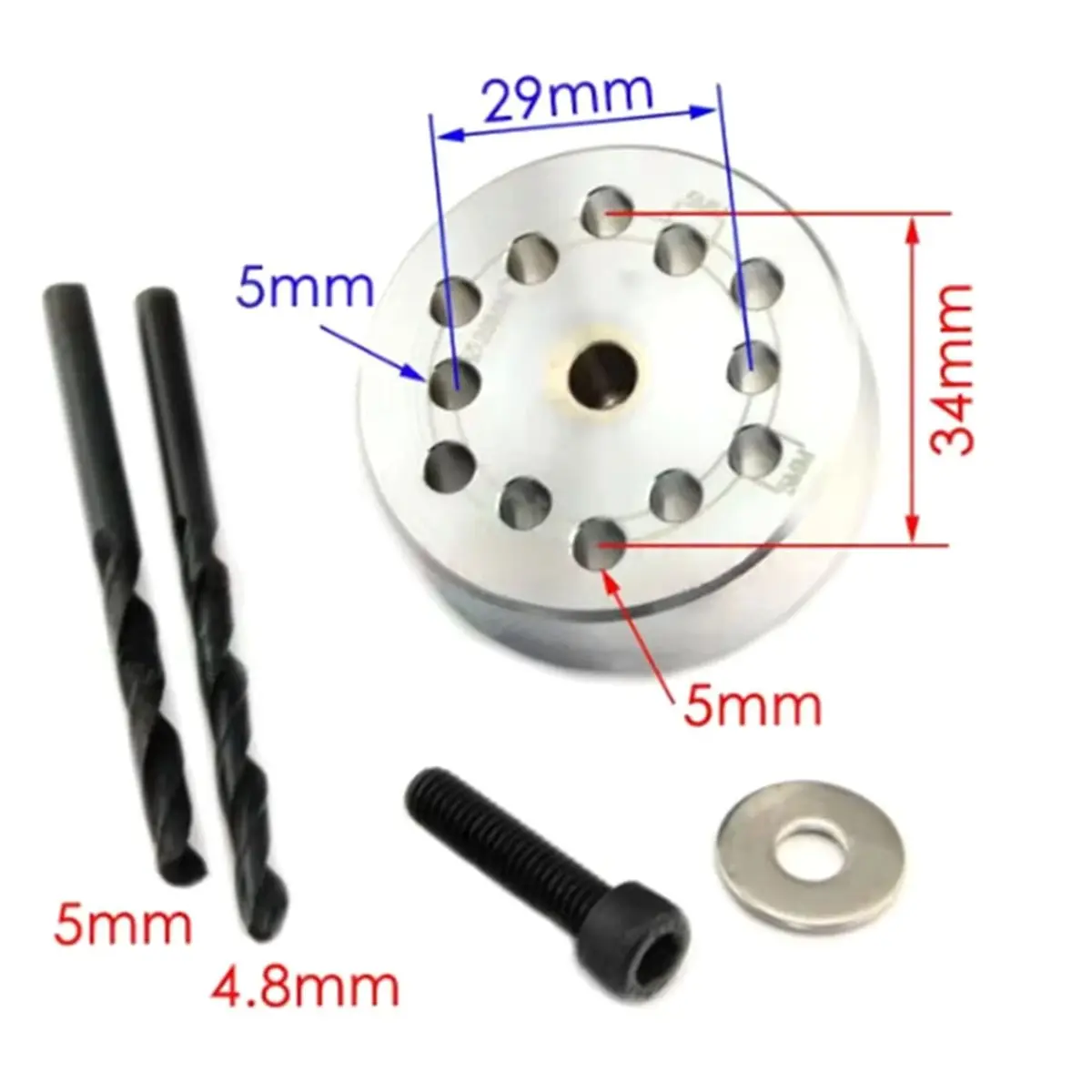 Multi-use Gear RC Airplane Wood Propeller Drill Guide Jig for DLE85/55 170/222 DA50/85/100/150 EVO54 DA100 EME120 3W100 Engine L