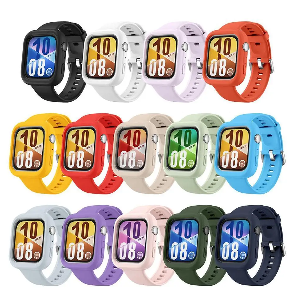 Soft Silicone Case For Huawei Watch Fit 4 Pro Shookproof Bumper Watchband Bracelet Blet correa Smart Watch Accessories