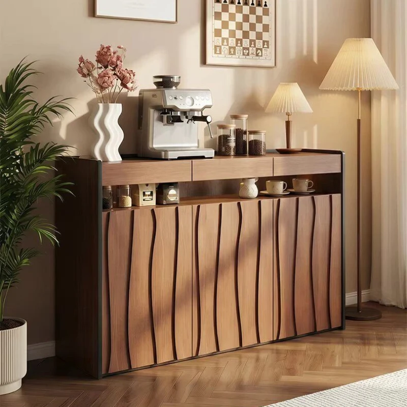 

antique style storage cabinet light luxury wall-to-wall multifunctional dining sideboard display hallway living room furniture