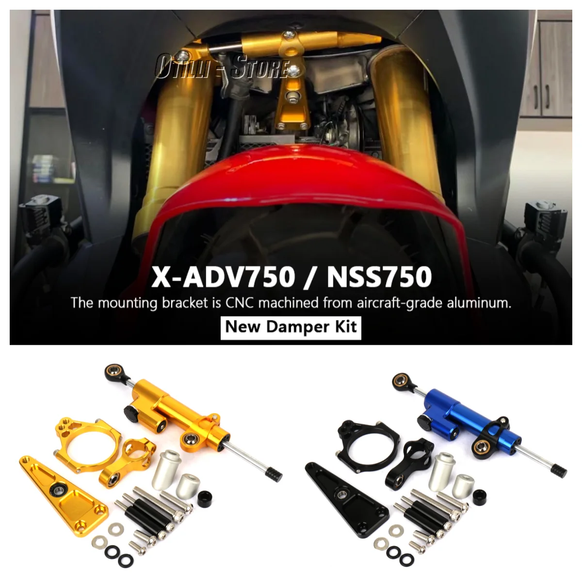 

Motorcycle Adjustable Damper Steering Stabilizer For Honda X-ADV750 NSS750 XADV750 XADV 750