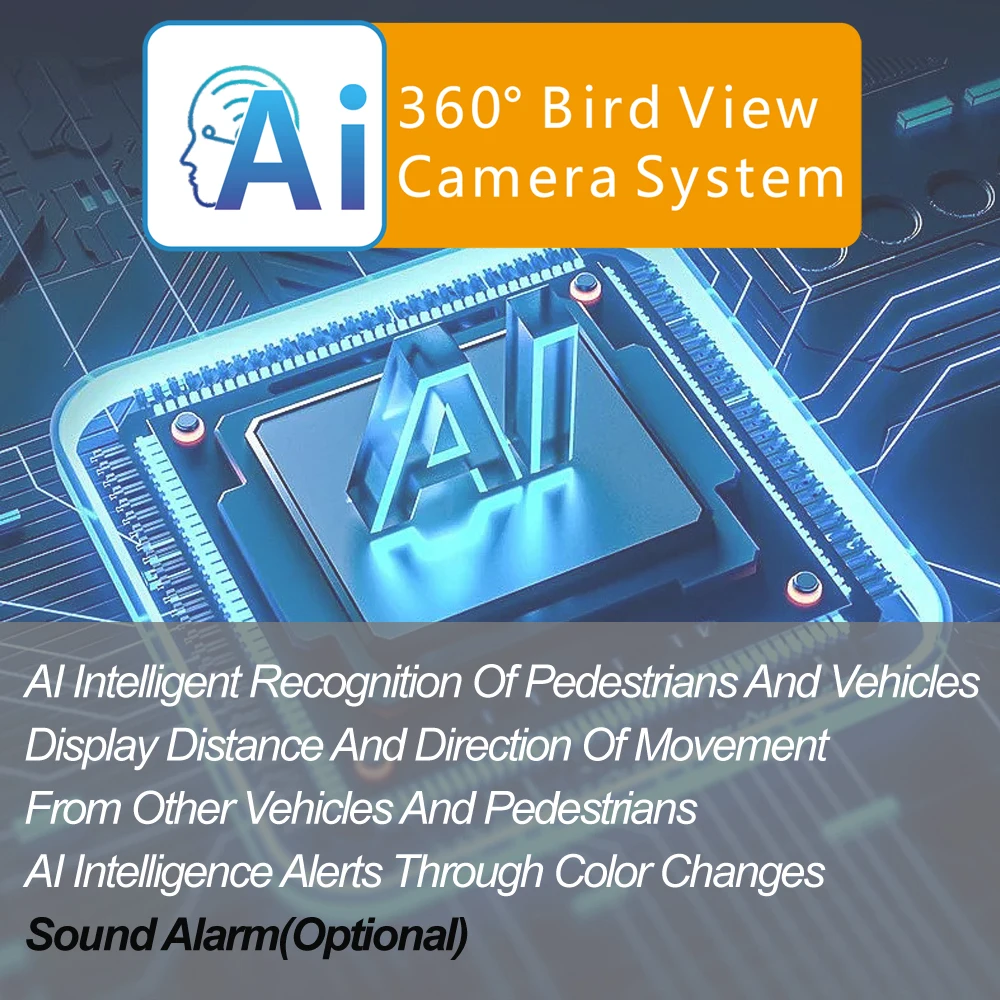 Fit For Motorhome RV 3D 1080P New AI Around View Campervan 360 Camera System With 307 Camera