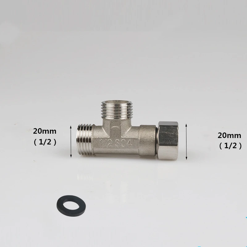 Toilet Diverter Valve G1/2" T-Valve 3 Ways Valve/For Diverter Bath Toilet/Bidet Sprayer Shower Head Splitter Diverter Valve