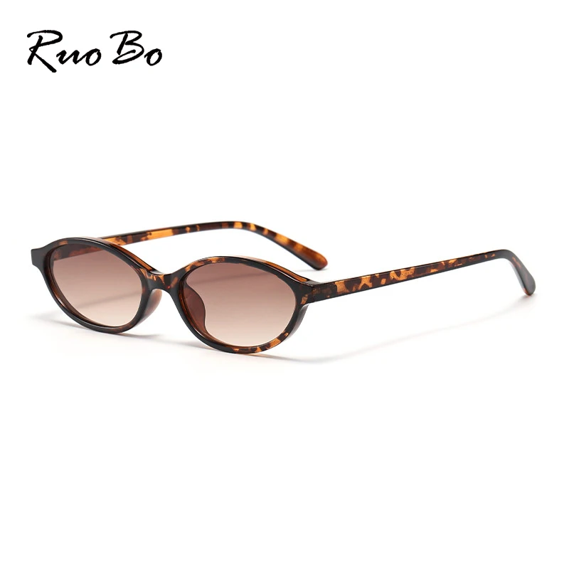 

RUOBO Fashion Small Oval Women's Sunglasses Sexy Ladies Leopard Sun Glasses Shades Travel Outdoor UV400 Eyewear Gafas De Sol