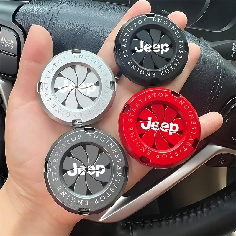 

Car Engine Start Button Cover, suitable for Jeep Grand Cherokee, Wrangler, Cherokee, Compass, Commander, JPB, and JK models as a