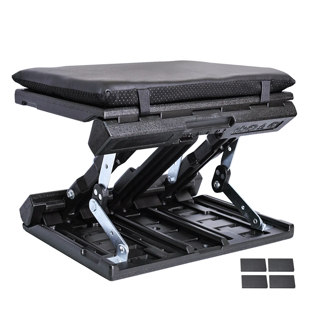 

Foldable Ergonomic Foot Rest for Under Desk Adjustable Height & Tilt, with Removable Massage Beads for Comfort & Circulation