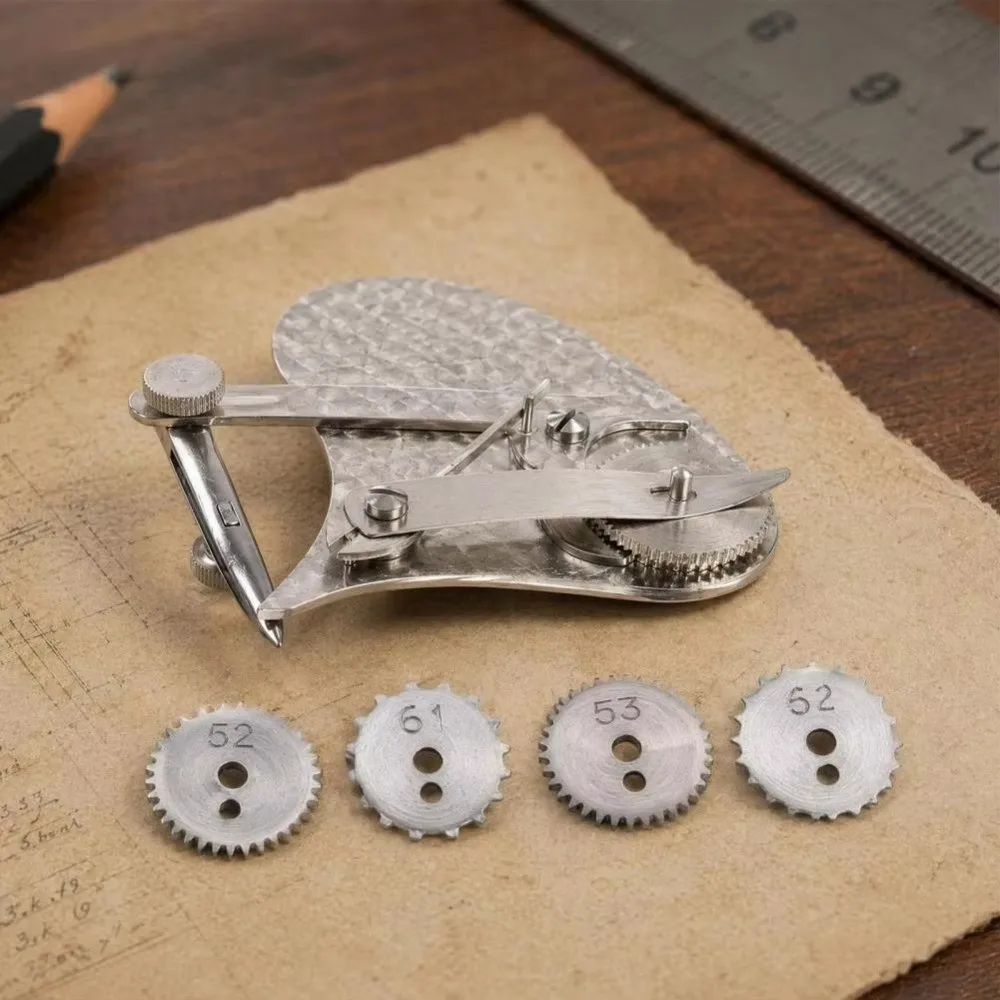 Dual Mode Mechanical Gear Train Ruling Pen Hand-hammered Texture Interchangeable Roller Wheel Dotting Pen Set Dashed Lines Pen