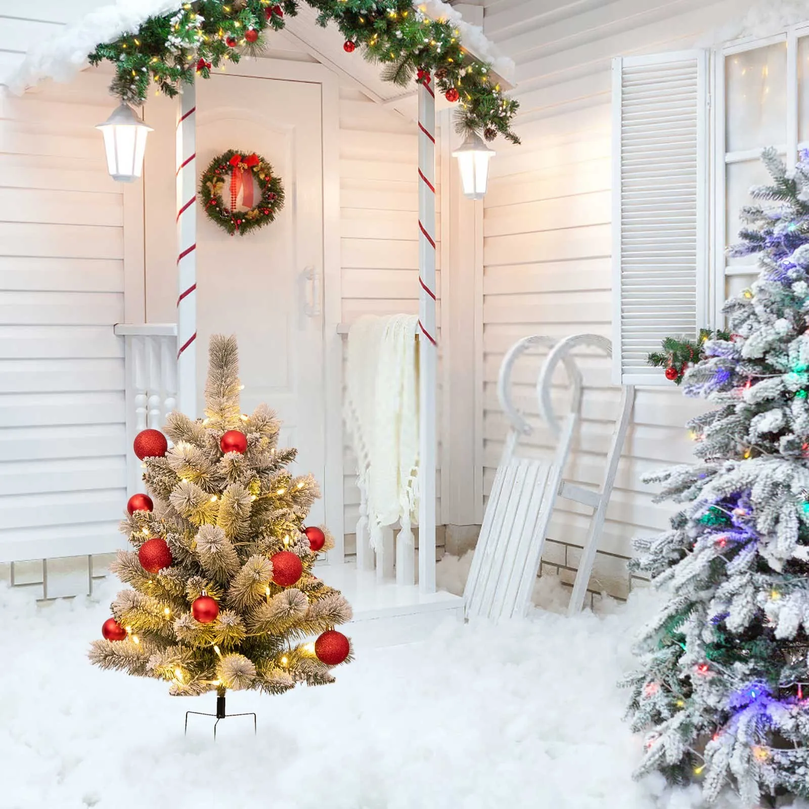 20/30/40cm Christmas Tree Home Bedroom Party Decorations Artificial Christmas Tree Children DIY Handicraft 2025 New Year Gift