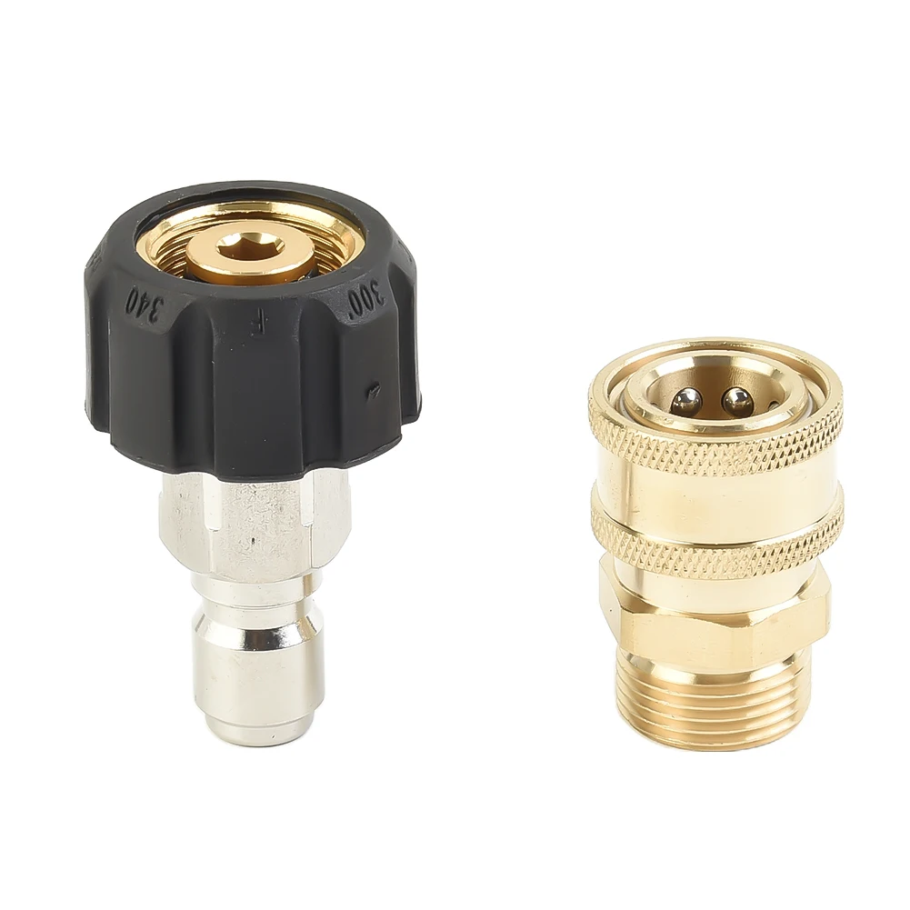 Replacement Washer Adapter Pressure Washer Adapter Set Part Practical Swivel To 1/4“ 3/8“ Quick Connect 5000 PSI