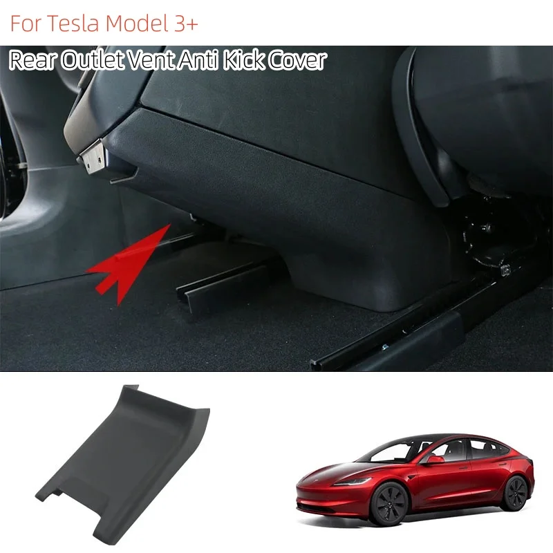 

For Tesla Model 3 Highland 2024 Rear Air Condition Vent Cover Trim Anti Kick Cover Protector Stickers Cover Interior Decoration