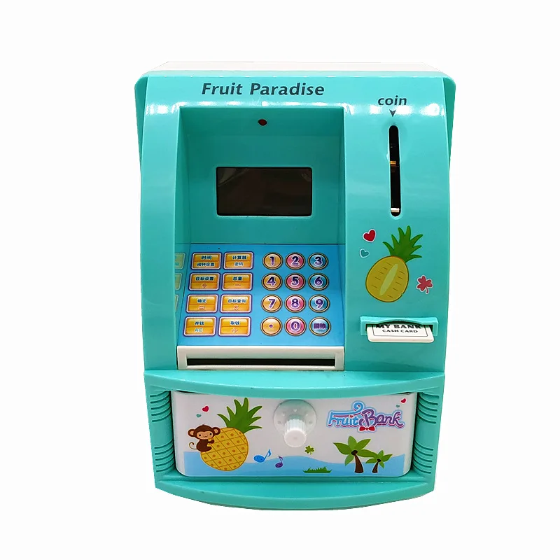 ตู้เอทีเอ็มเสียงพูด ตู้เซฟหยอดเหรียญสำหรับเด็ก ตู้เซฟขนาดเล็กสำหรับเด็ก ตู้เซฟนับเหรียญแบบใช้รหัสผ่าน