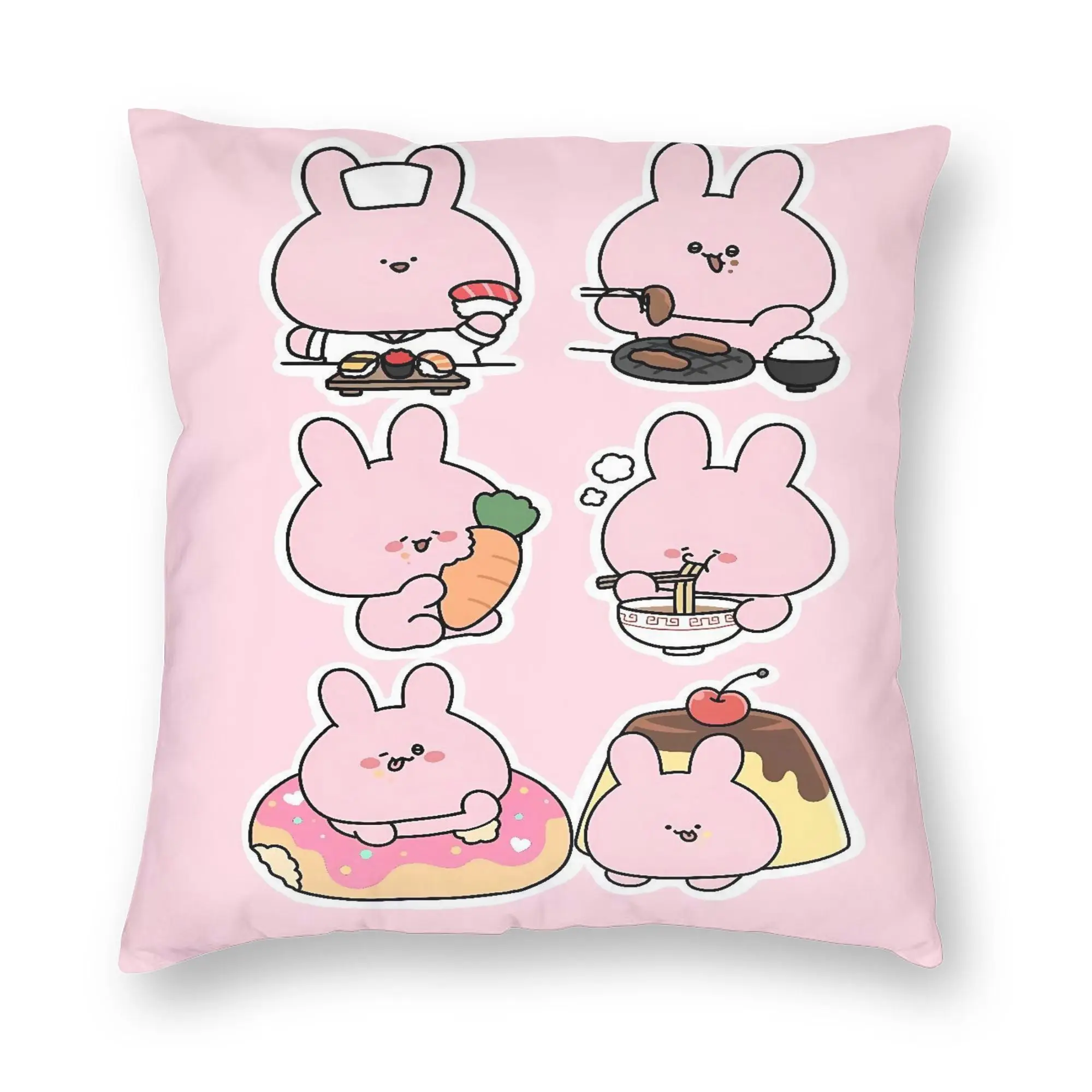 A-Asamimichaan Asleep Cute Asamimi Pillowcases  Fashion Pillow Case For Living Room Sofa Soft Pillow Cover