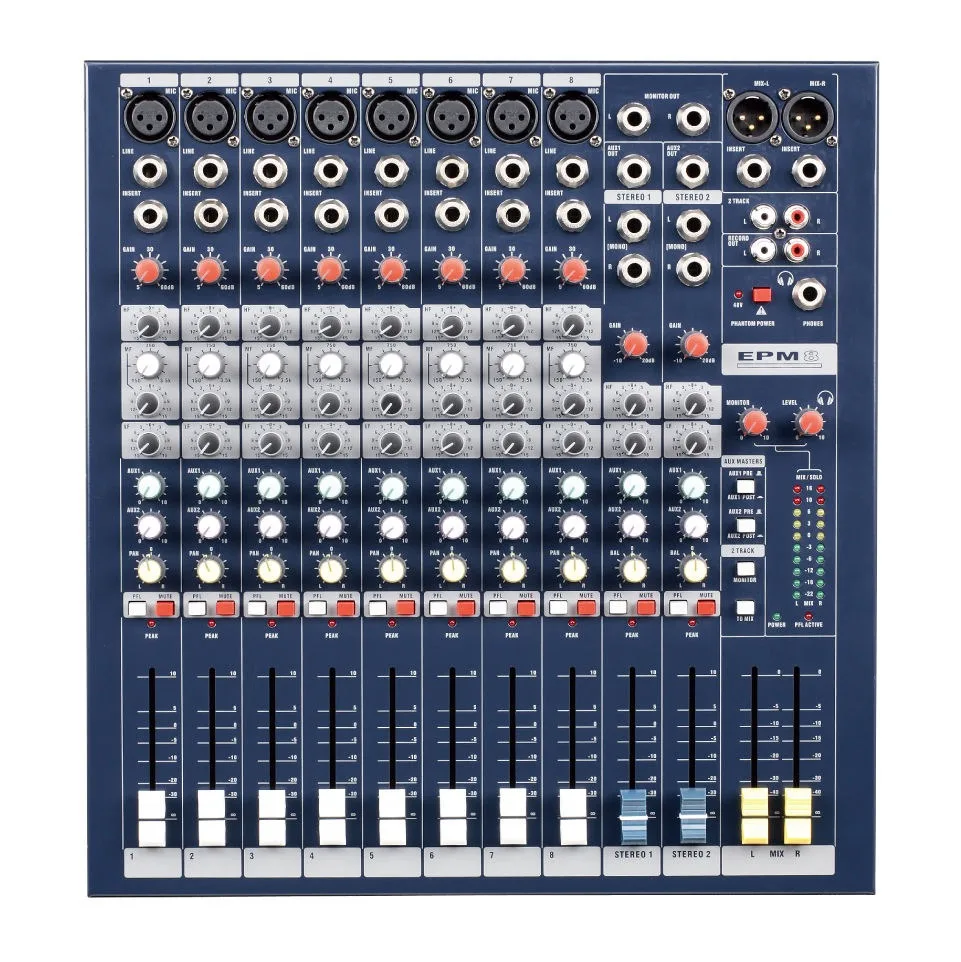 Soundcraft EPM8 Multi-Format Mixer Level 1 Mixer Sound Craft EPM8 Low-cost High-performance Mixers Console Mixage EPM8